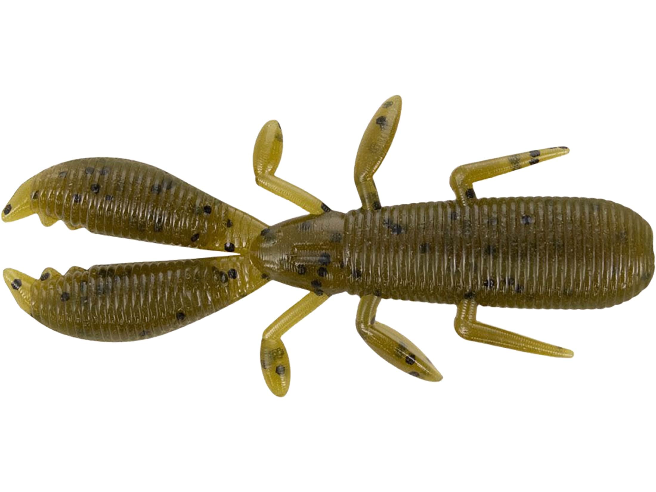 Yamamoto Covert Craw 2.5in Green Pumpkin/Black Flake, buoyant claws ideal for finesse jig or Ned rig