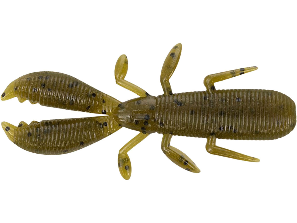 Yamamoto Covert Craw 2.5in Green Pumpkin/Black Flake, buoyant claws ideal for finesse jig or Ned rig