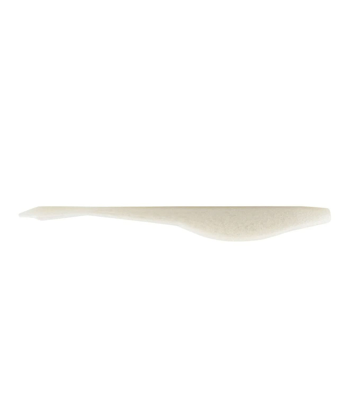 Yamamoto D-Shad 5in Pearl White 7-pack showing a bold profile for versatile water-column action.