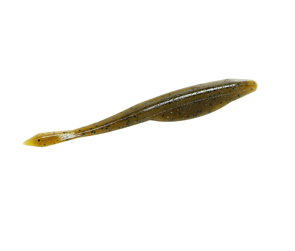 Yamamoto D-Shad pausing sinks level with subtle wobble on the fall