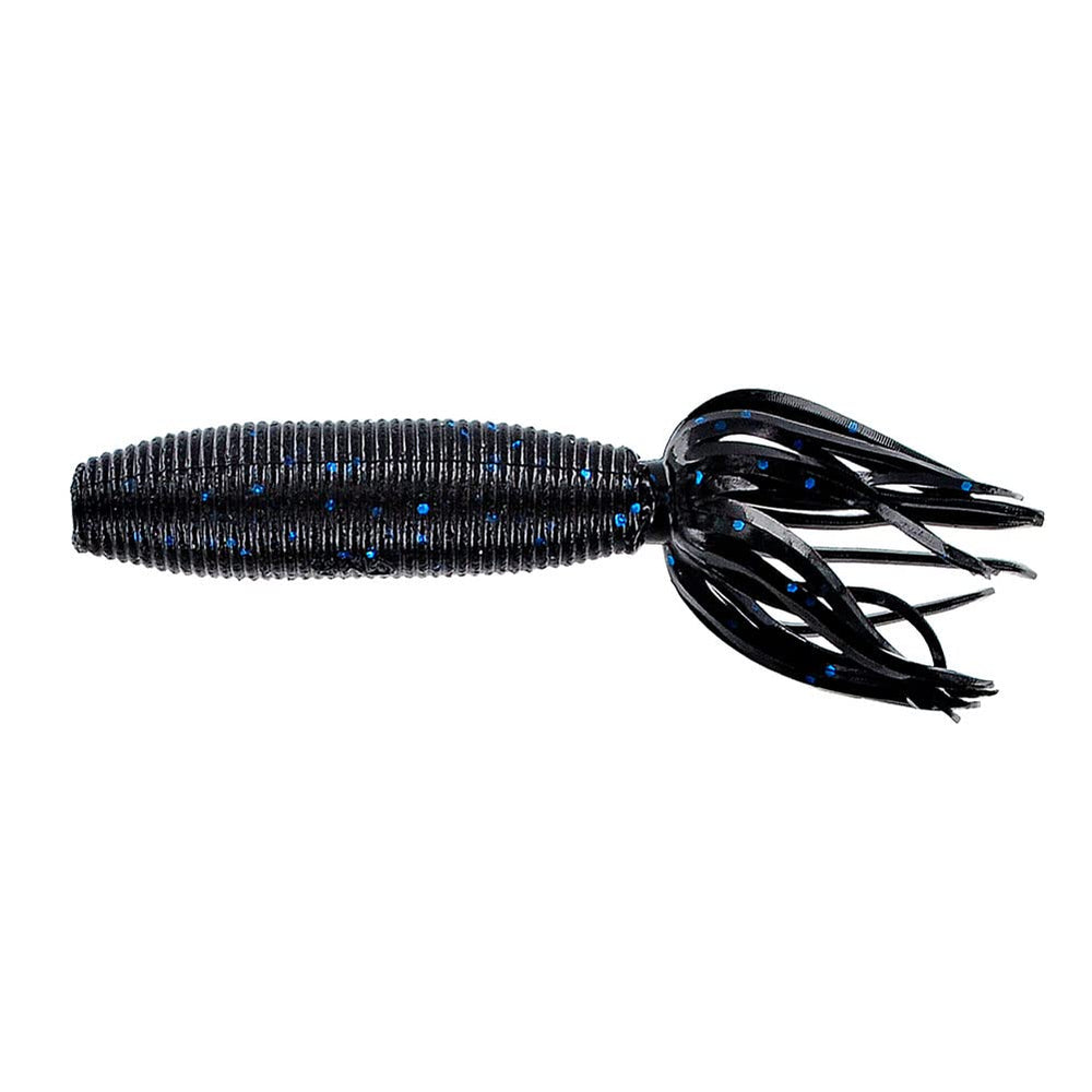 Yamamoto Fat Ika 4-inch lure with grub body and tube skirt for versatile flipping and pitching.