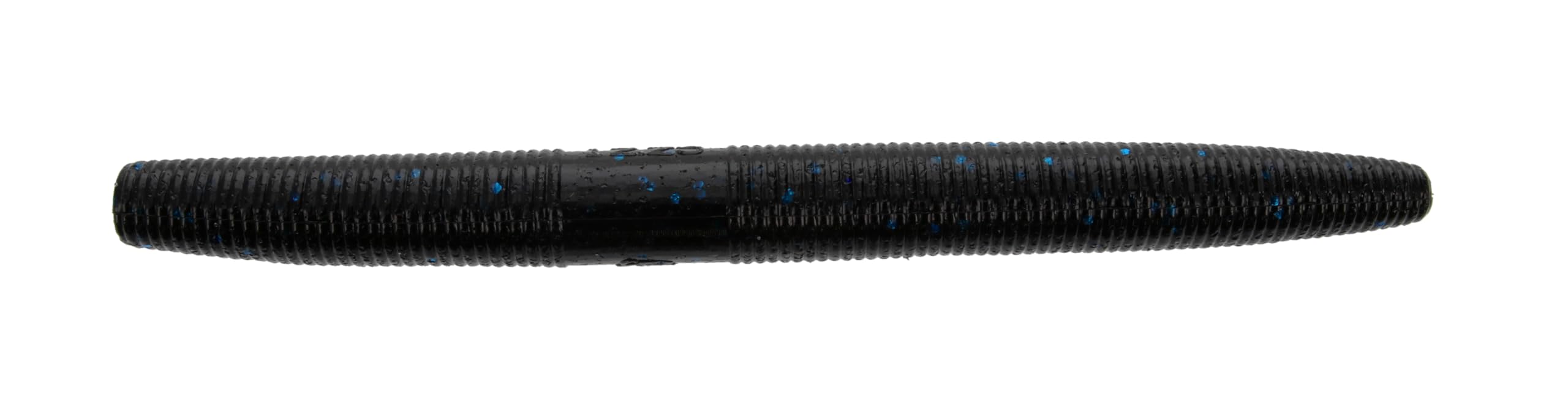 Yamamoto 5-inch Fat Senko in black with blue flake for versatile bass fishing