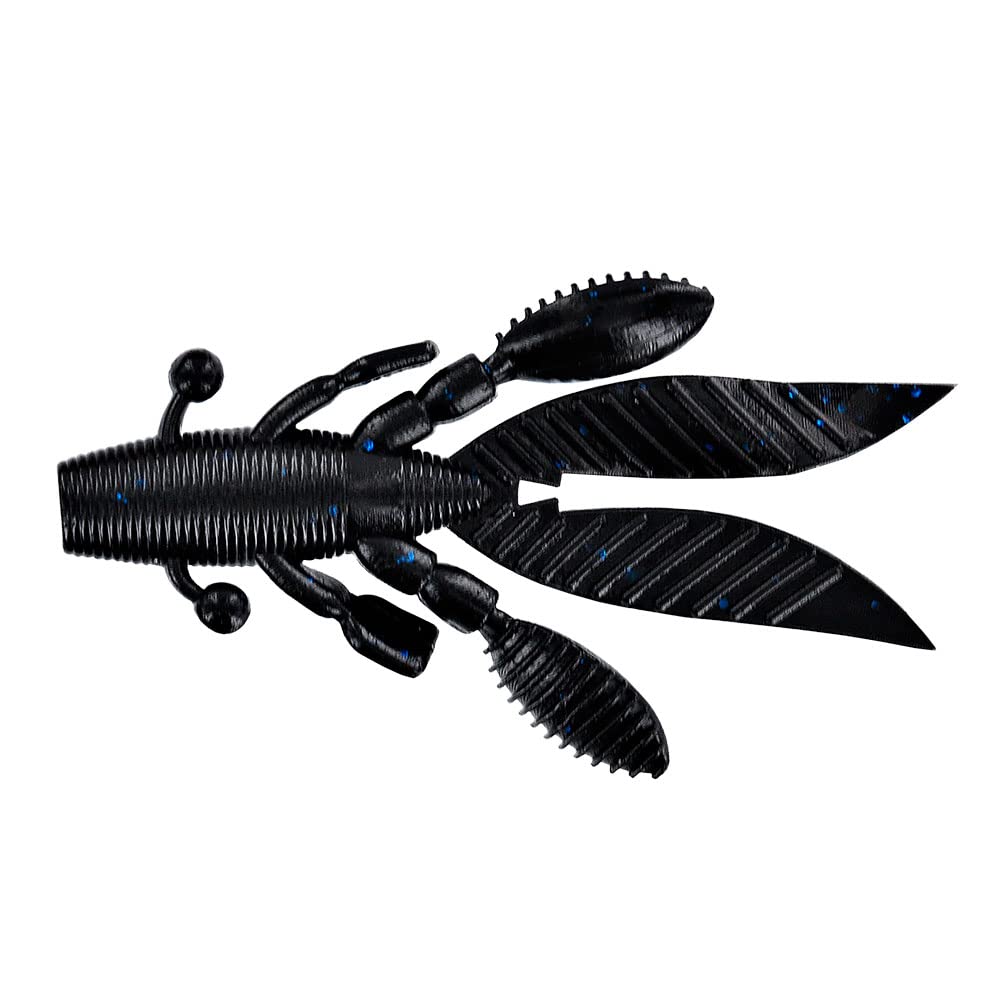 Yamamoto Flappin' Hog black-blue flake lure for flipping into heavy cover.