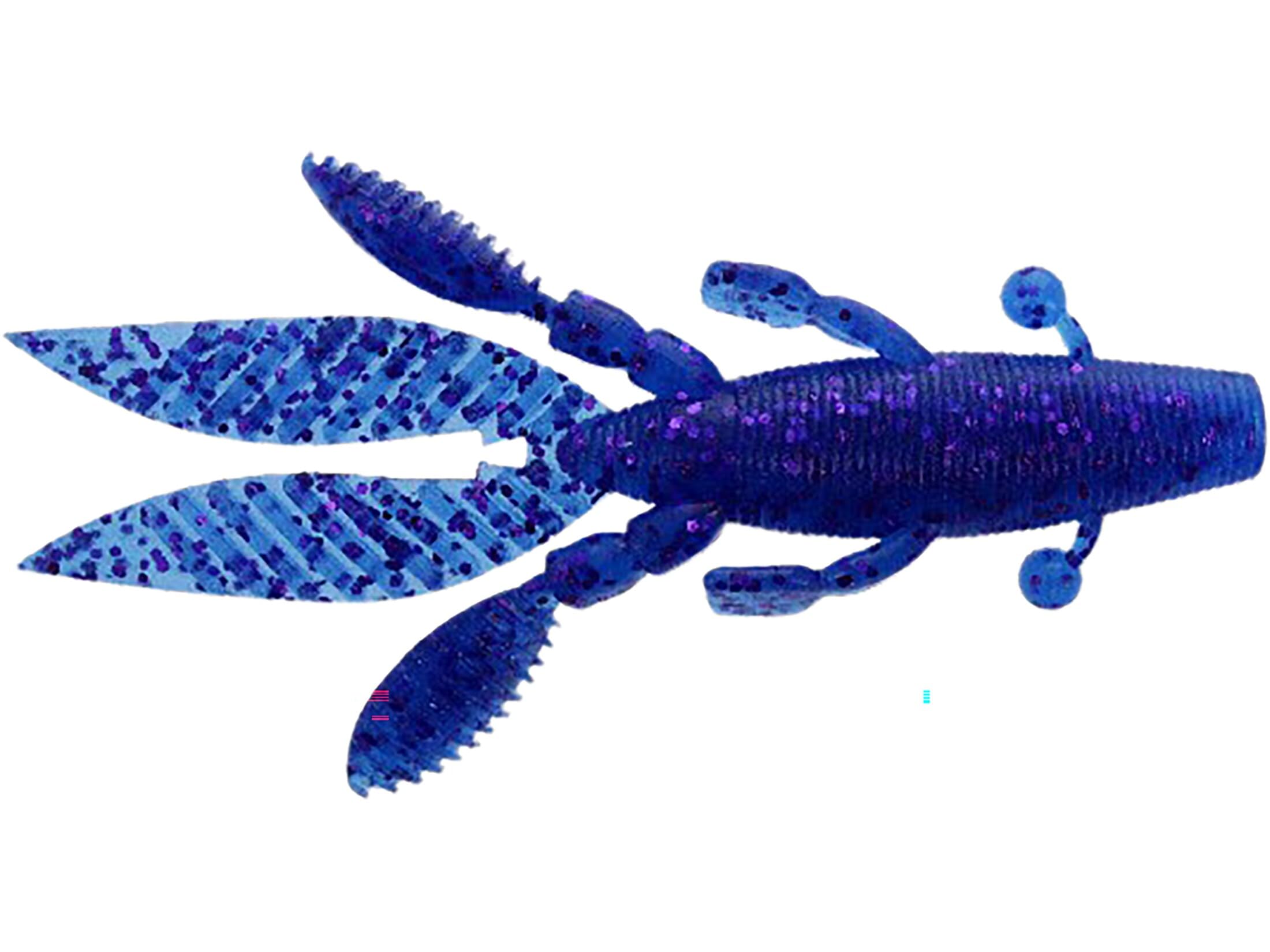 Yamamoto Flappin' Hog Boujee Blue lure, 4.5-inch body, versatile bass fishing options.