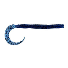 Yamamoto Ichi Worm Floater blue with large black flake delivers dynamic bass attraction and action.