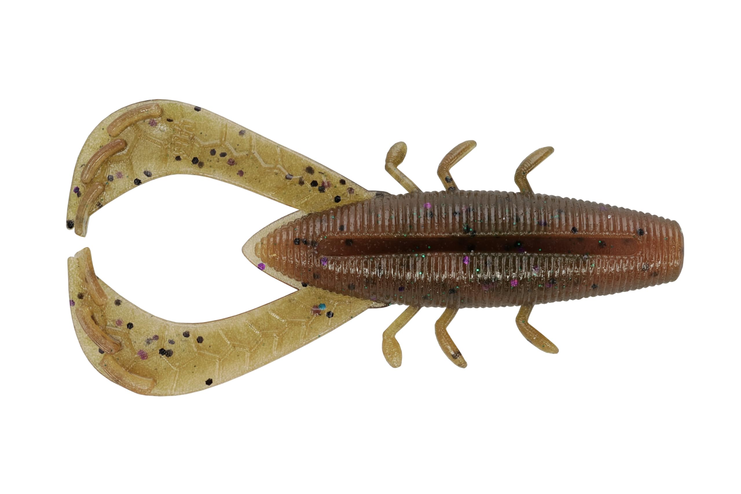 Yamamoto Nuki Bug 3.5 inch in dark green pumpkin amber LAM, ideal for finesse fishing.