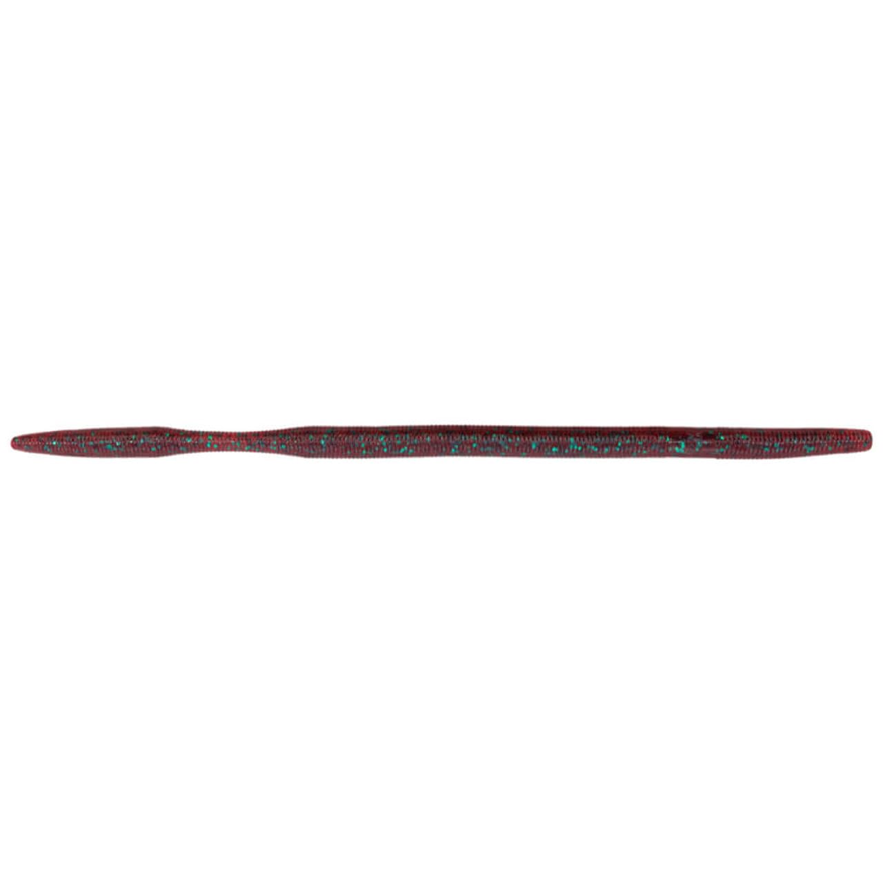 Yamamoto OKI Worm 10in Floater Redbug showing lifelike action for bass.