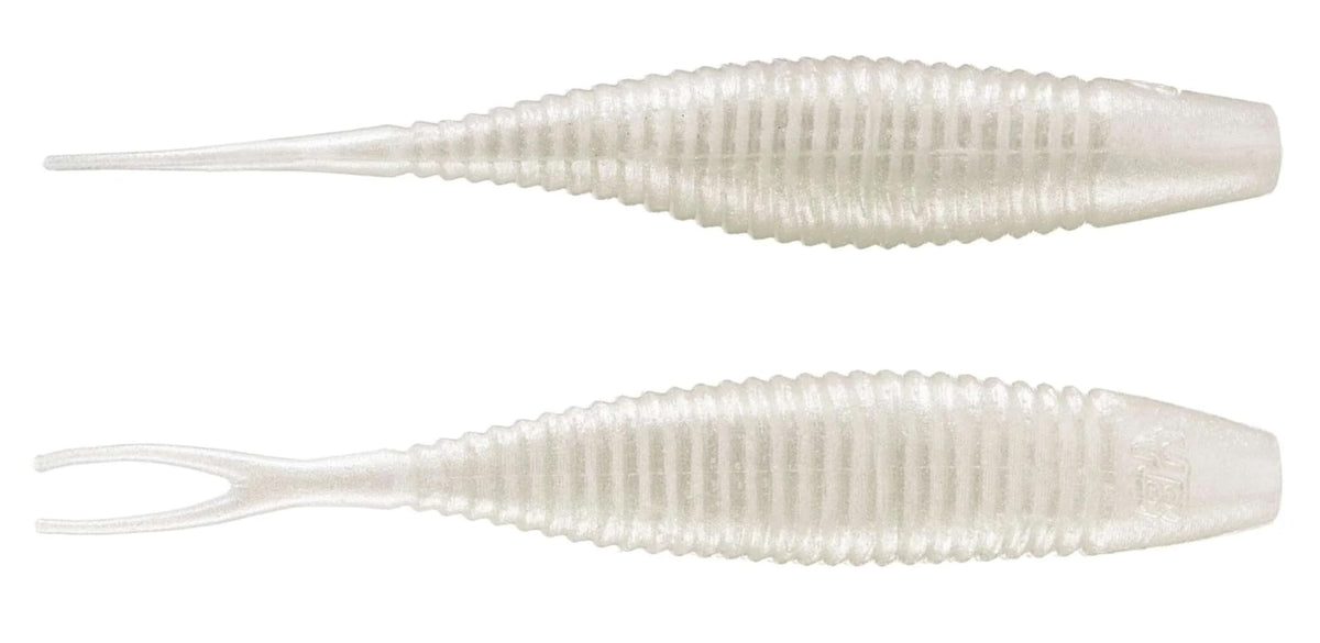 Yamamoto Scope Shad 3in Pearl White lure for visual bass presentations.