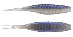 Yamamoto Scope Shad Pro Blue 3in profile aimed to attract bass during visual feeding