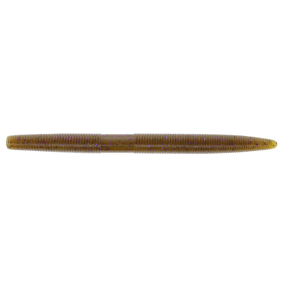Yamamoto Senko 7in green pumpkin with purple copper flakes, ideal for offshore rigs
