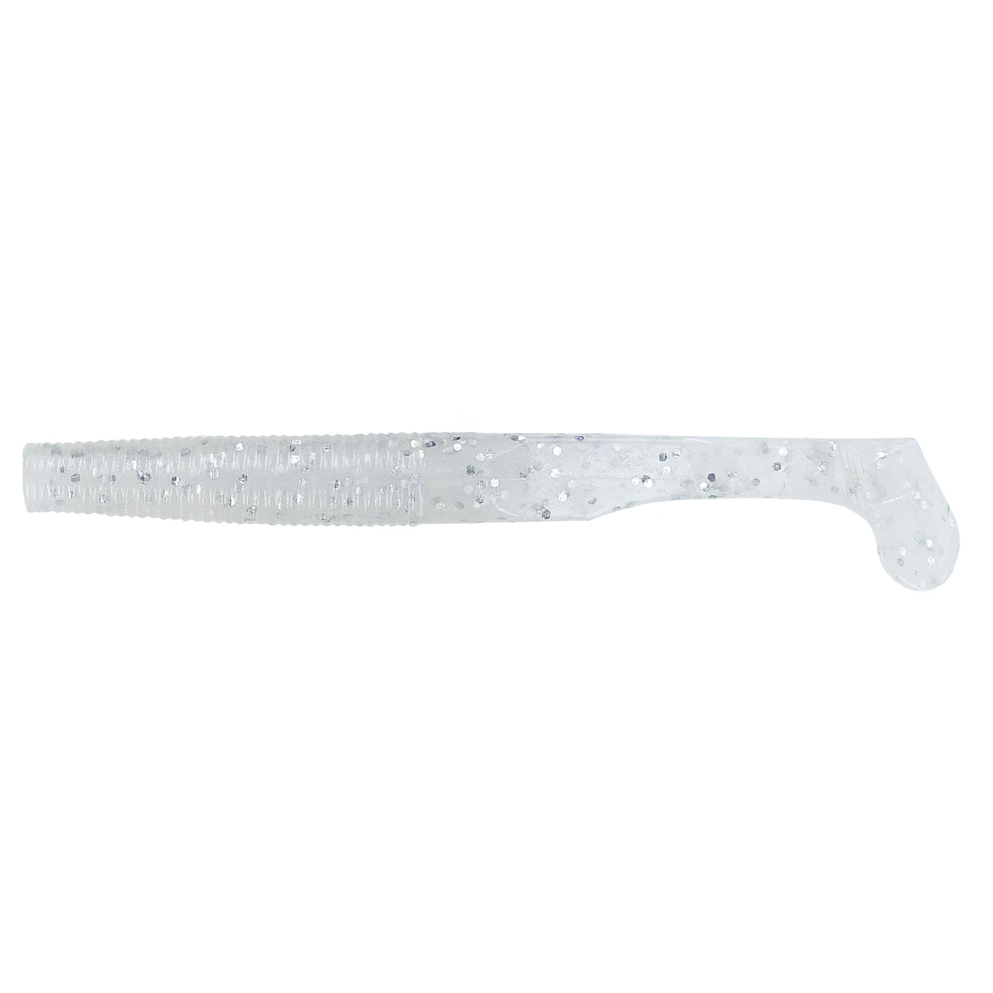 Yamamoto Swim Senko 4-inch Blue Pearl with Large Silver tail enhances subtle motion for bass bites