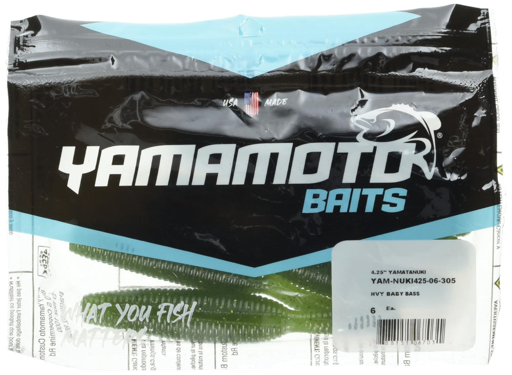 Yamamoto Yamatanuki heavy soft plastic supports long casts and sinking action.