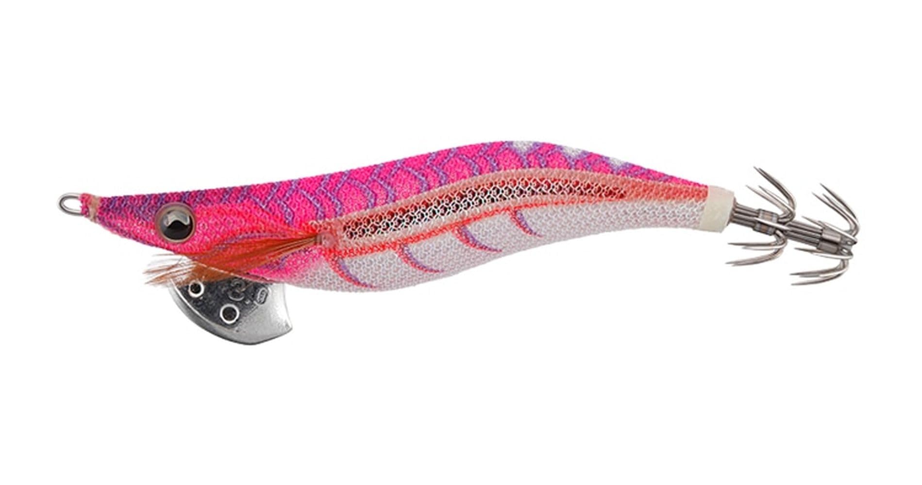 YAMASHITA Egi King Live No 3.5 062 Monster Red front view enhances night visibility for squid jigging