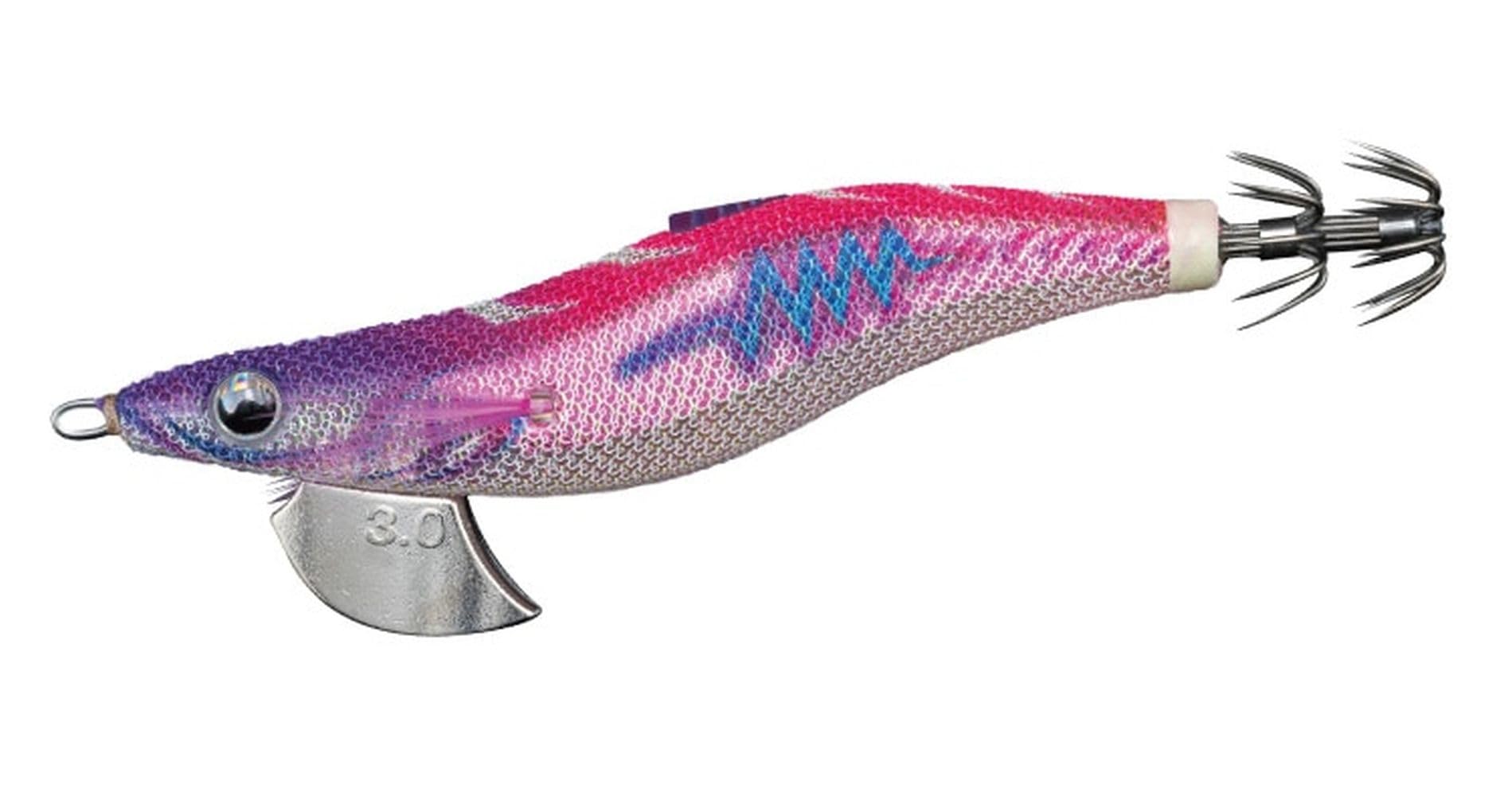 Yamashita Egi King Search 075 Bloom Pinky front view attracts squid with light and rattle action