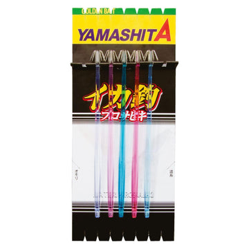 YAMASHITA Squid Pro Sabiki P5 14-1 overview shows sturdy 7-piece setup for reliable squid fishing