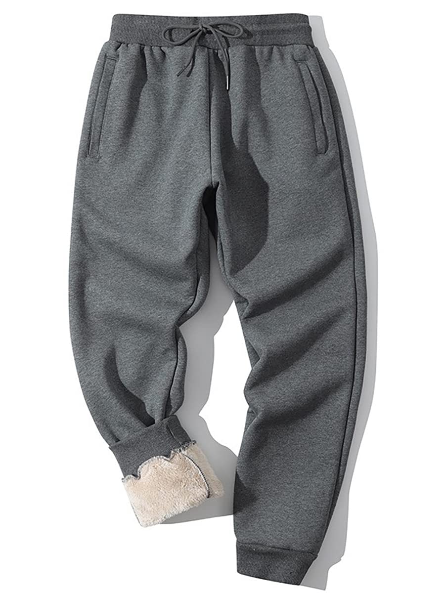 Yameekamulga sweatpants insulated sherpa lining folded for warm winter comfort