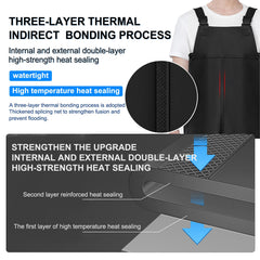Yaoyao Land men's waders waterproof PVC material showcased, highlighting dry comfort during shore casting.