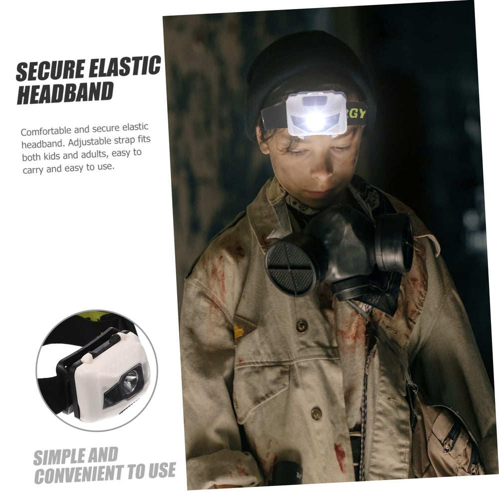 Yardenfun headlamp adjustable strap close-up shows comfortable fit for kids and adults