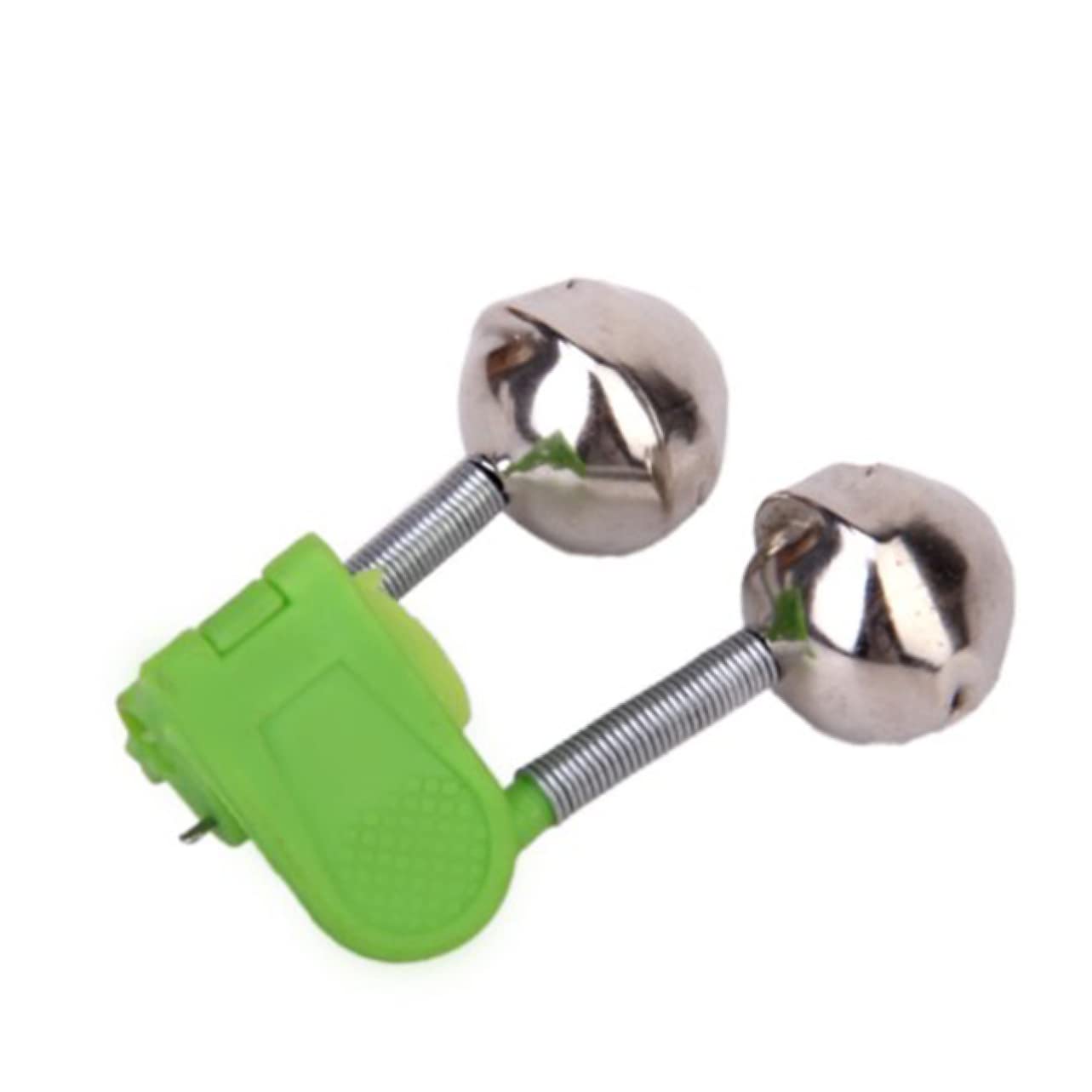 Yardwe green clip-on bite alarms mounted on the rod for visibility.