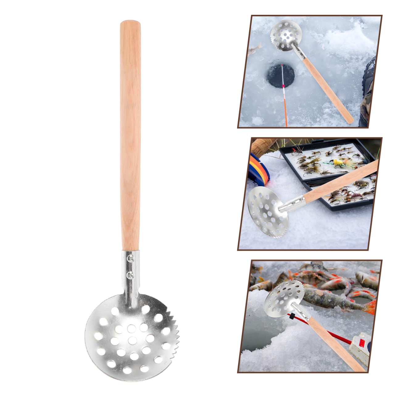 Yardwe ice scoop excels at slush removal around the hole.