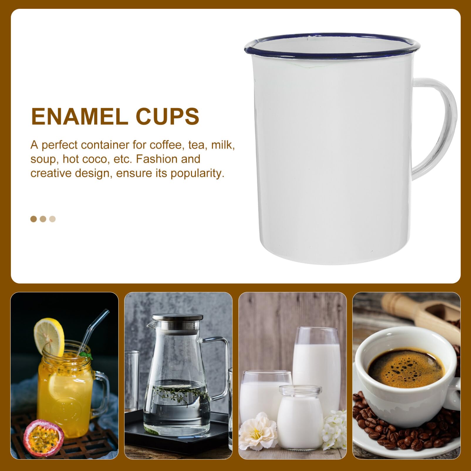 Yardwe multi-use camping cup great for coffee, tea or soup.