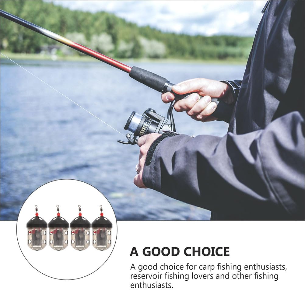 Durable plastic bait cage in use for fishing
