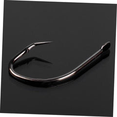 Yardwe turtle fishing hooks closeup showing sharp points and durable finish.