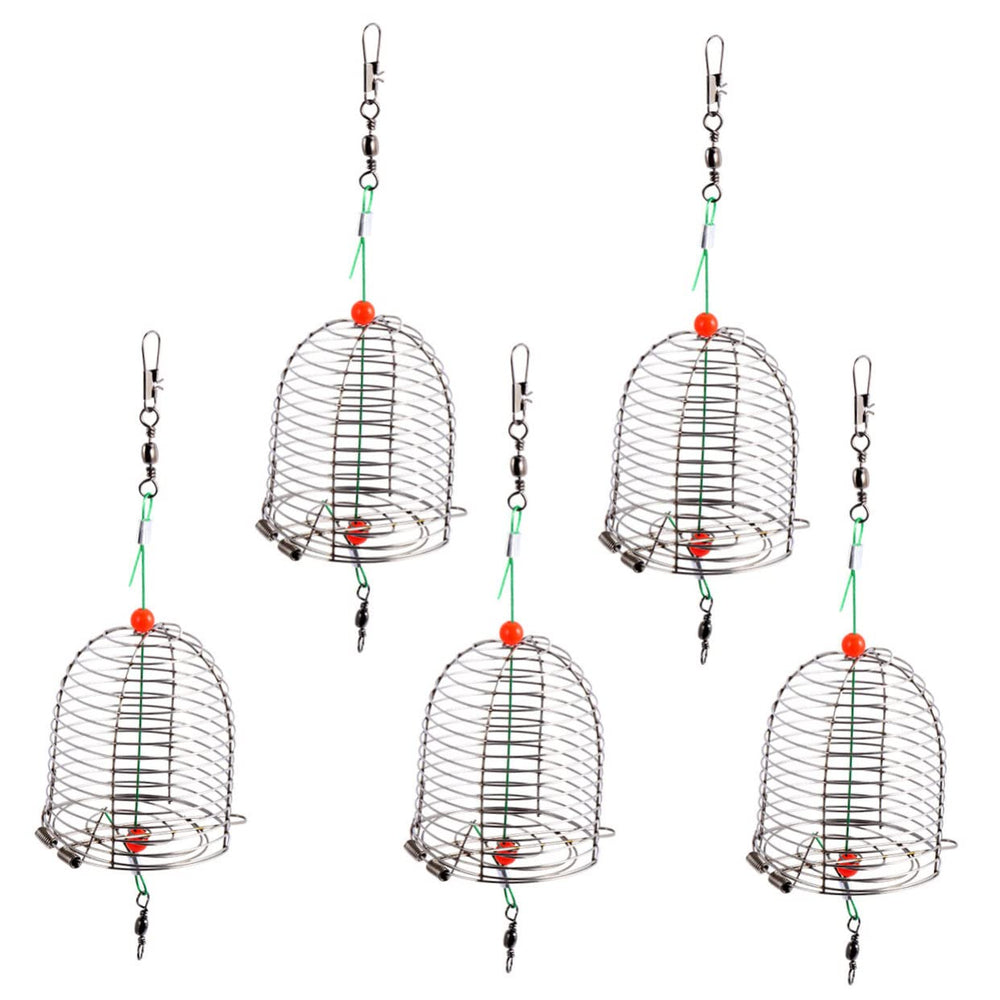YARNOW bait cage metal 5pc set ready for versatile fishing tasks