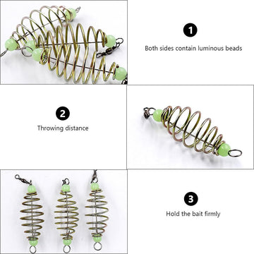 YARNOW carbon steel bait cage resists rust for reliable freshwater use