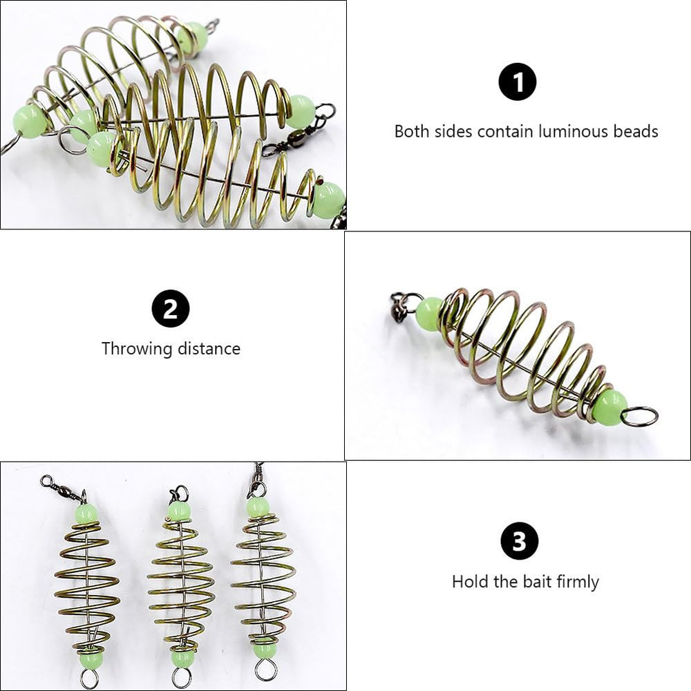 YARNOW carbon steel bait cage resists rust for reliable freshwater use