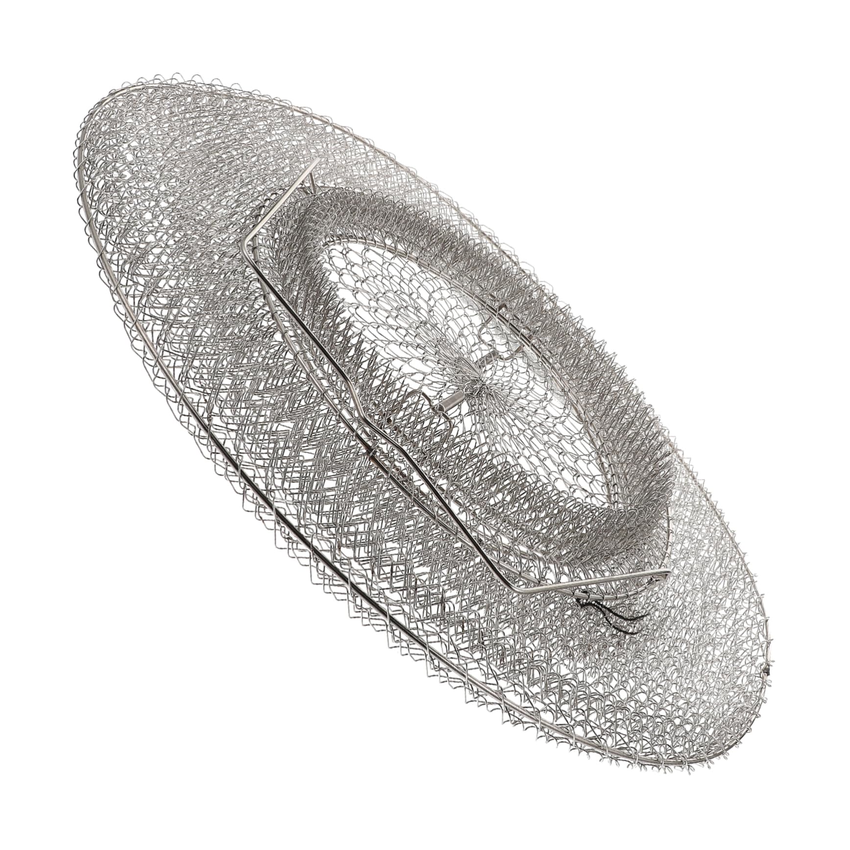 YARNOW stainless steel fish basket 28-inch folding ready for durable on-board use.