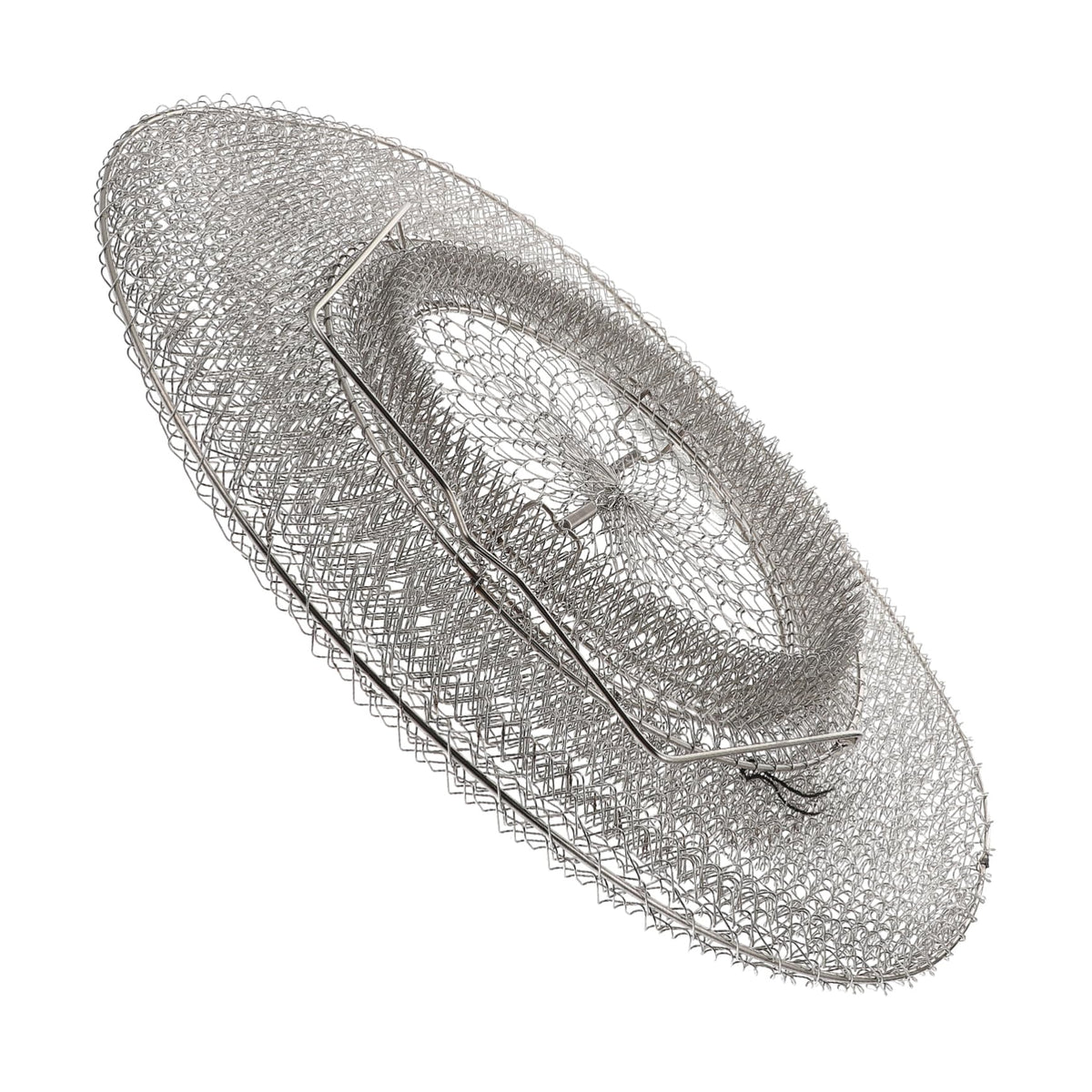 YARNOW stainless steel fish basket 28-inch folding ready for durable on-board use.