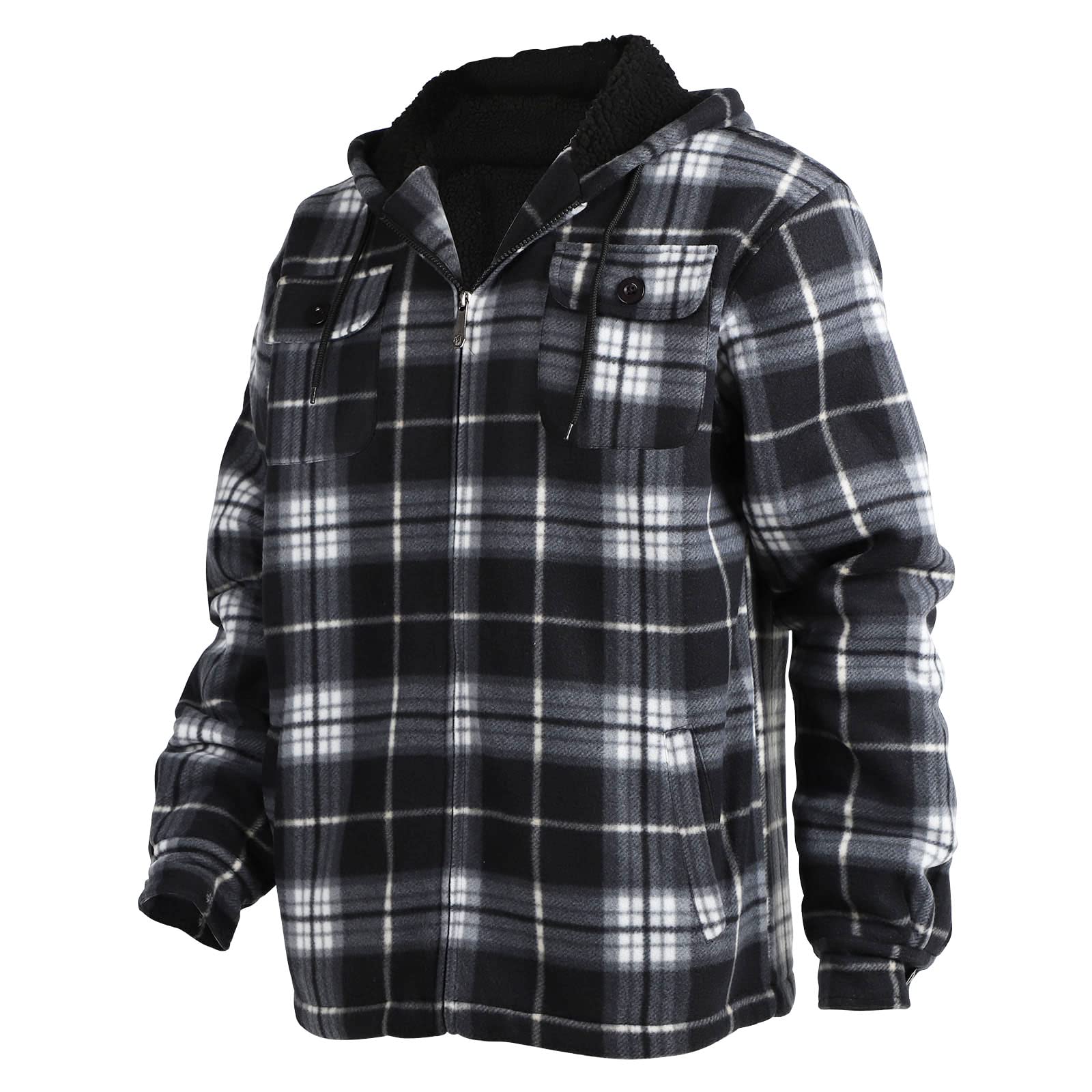 Yasumond plaid flannel jacket chest pocket detail for secure essentials
