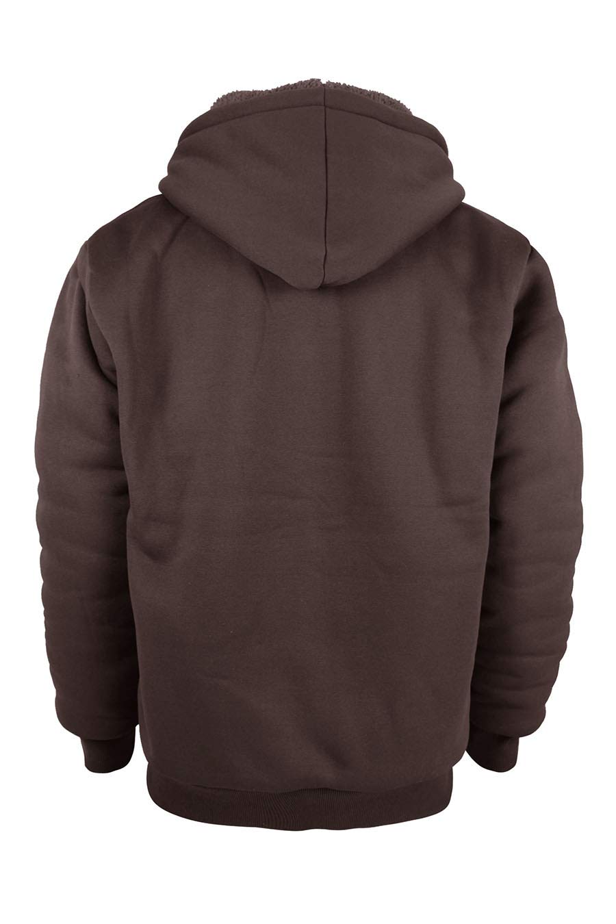 Yasumond men's sherpa-lined hoodie back view showing durable warmth for outdoor wear