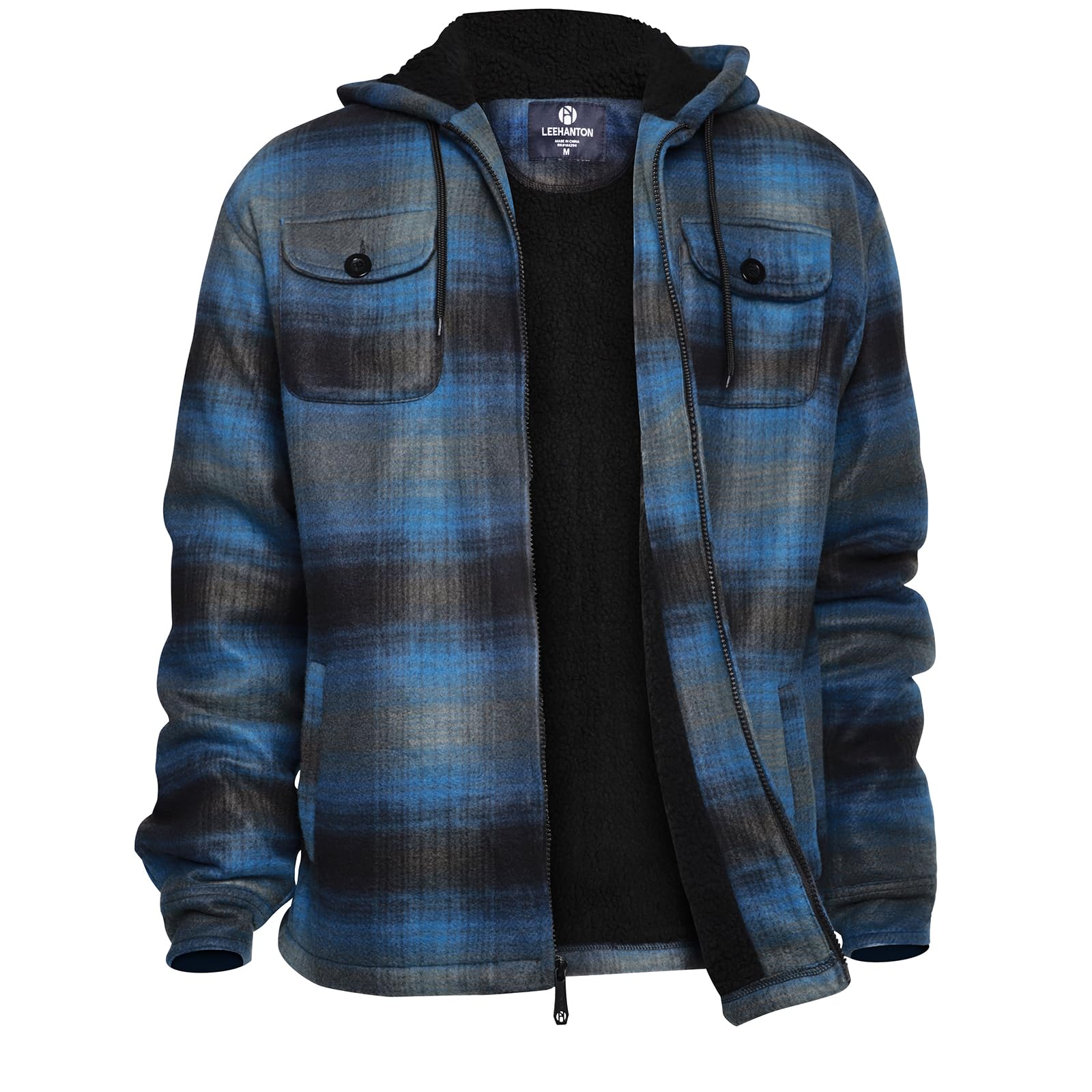 Yasumond plaid flannel jacket front view shows warm everyday wear