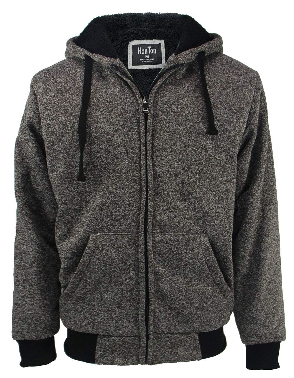 Yasumond zip-up sweatshirt with sherpa lining for cozy warmth on cold days.