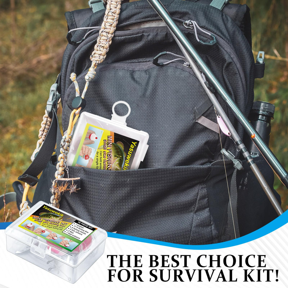 Gift-ready mini fishing kit suitable as stocking stuffer