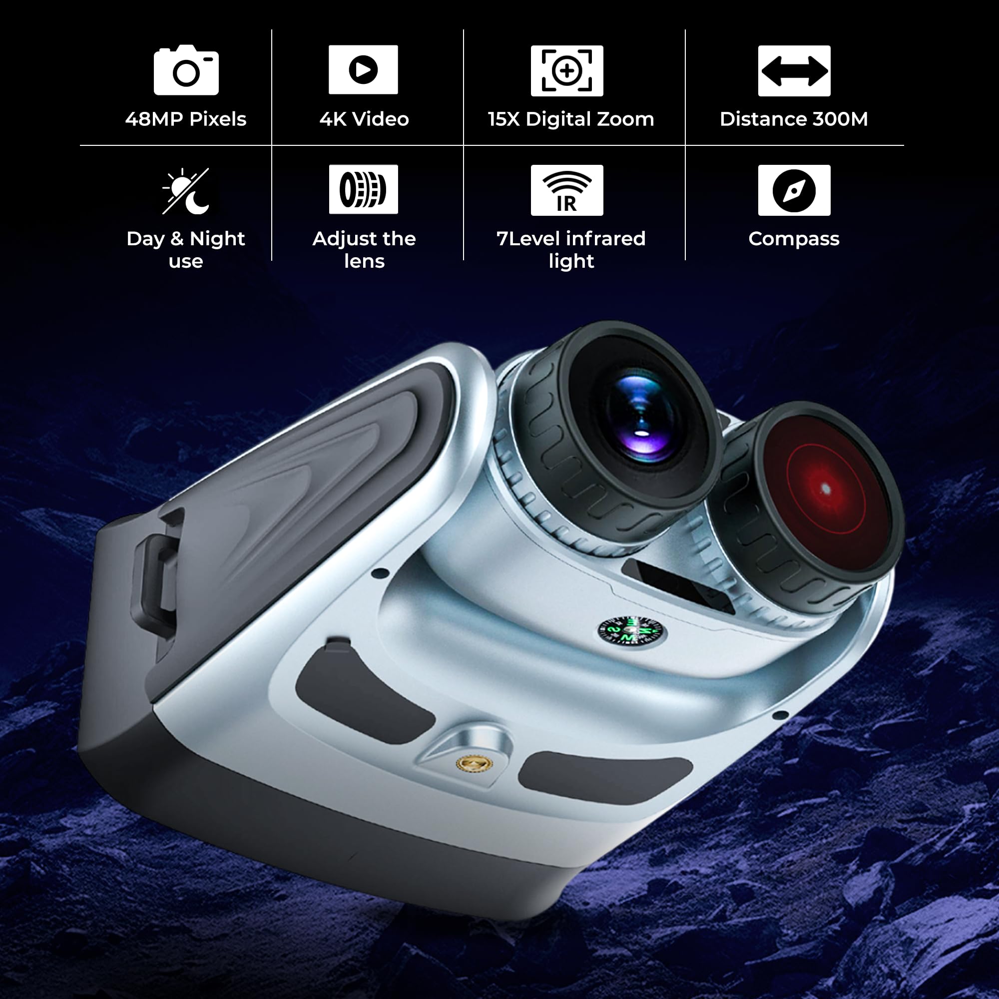Yatashi Night Vision Goggles rotatable 180-degree lens for flexible viewing