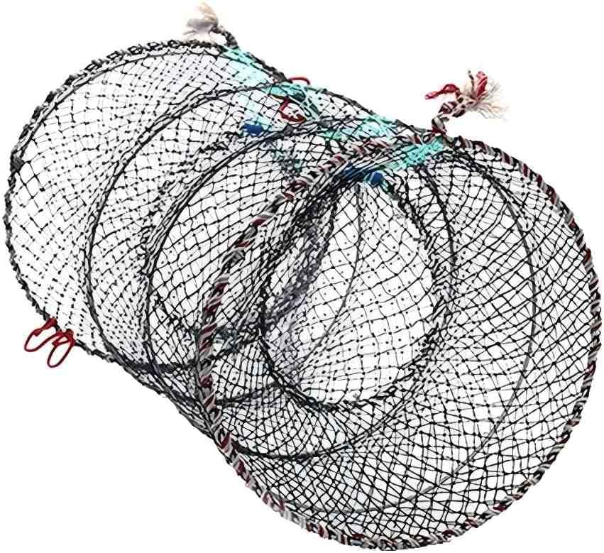 Dual funnel ends of Yatrouys trap net preventing fish escape