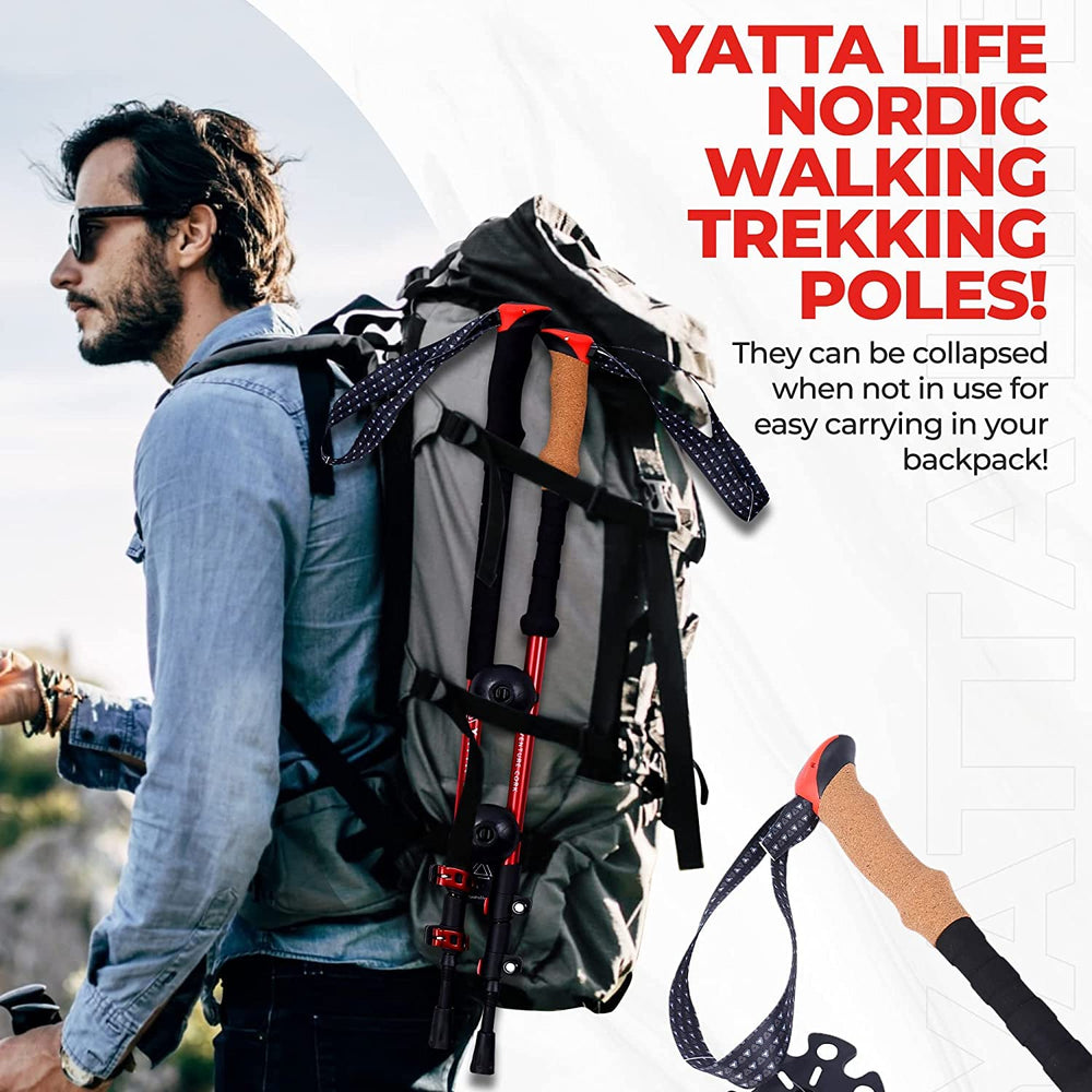 Yatta Life Adventure Pro trekking poles shock-absorbent design reduces hand strain