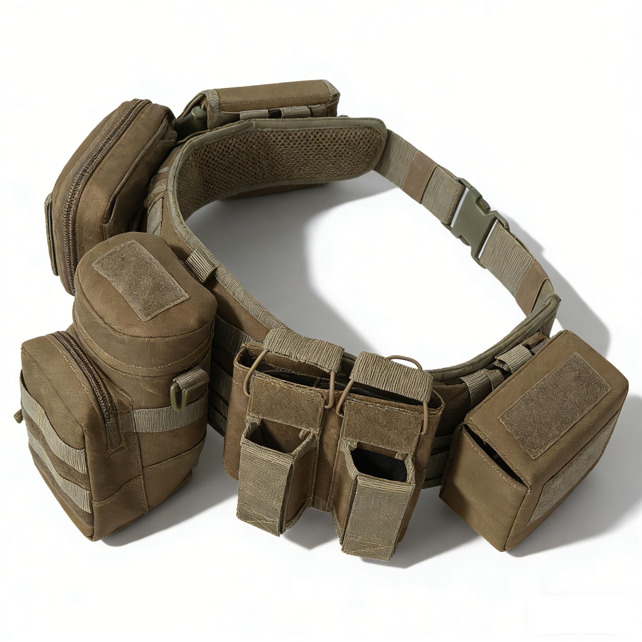 YAY YAKEDA Battle Belts front view with 5in1 setup for versatile duty use.