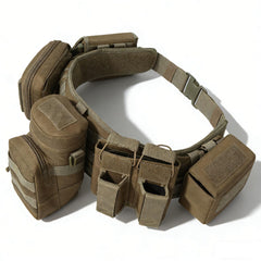 YAY YAKEDA Battle Belts front view with 5in1 setup for versatile duty use.