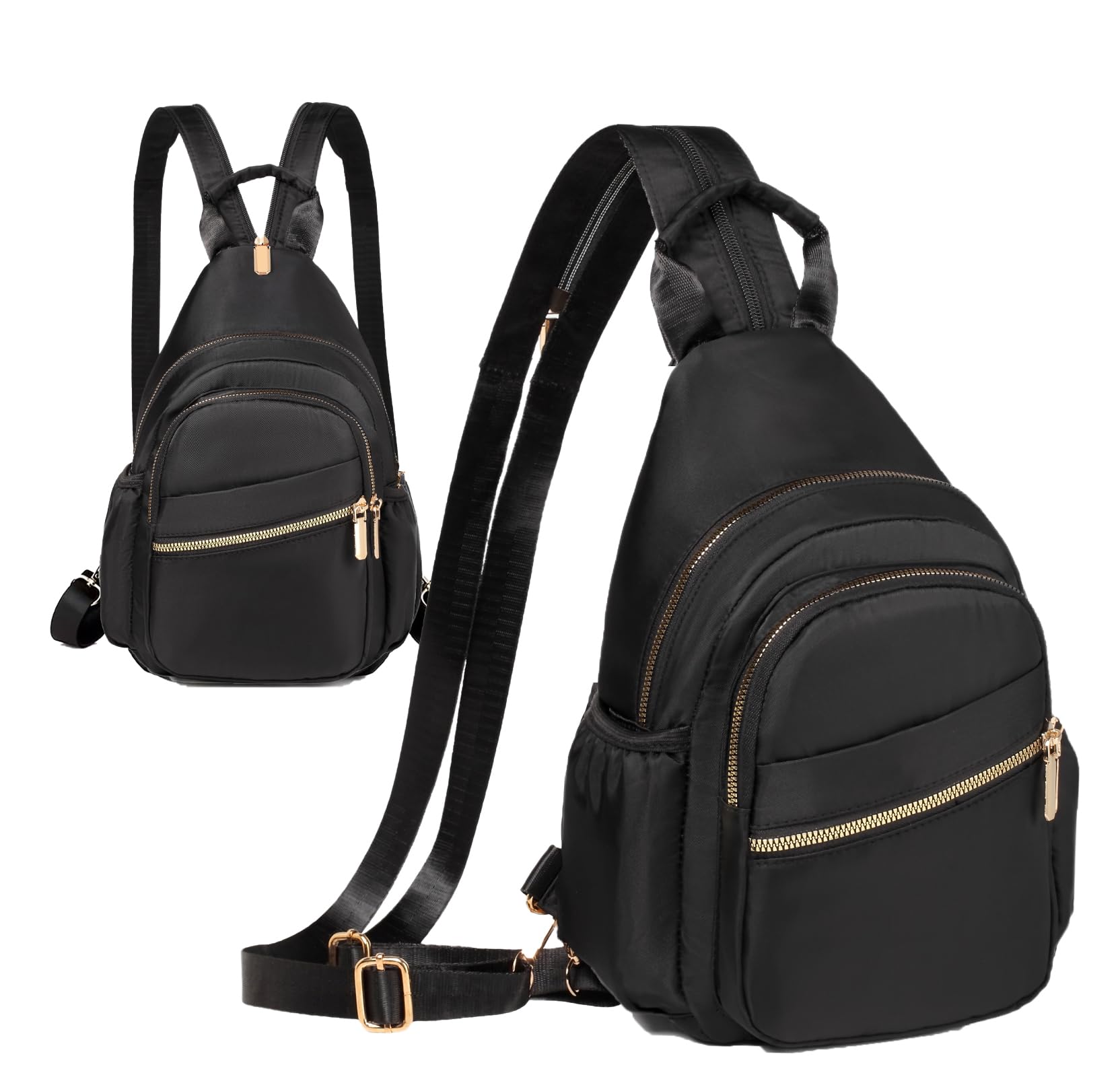 YAZEKOUS crossbody sling bag front view for daily carry.