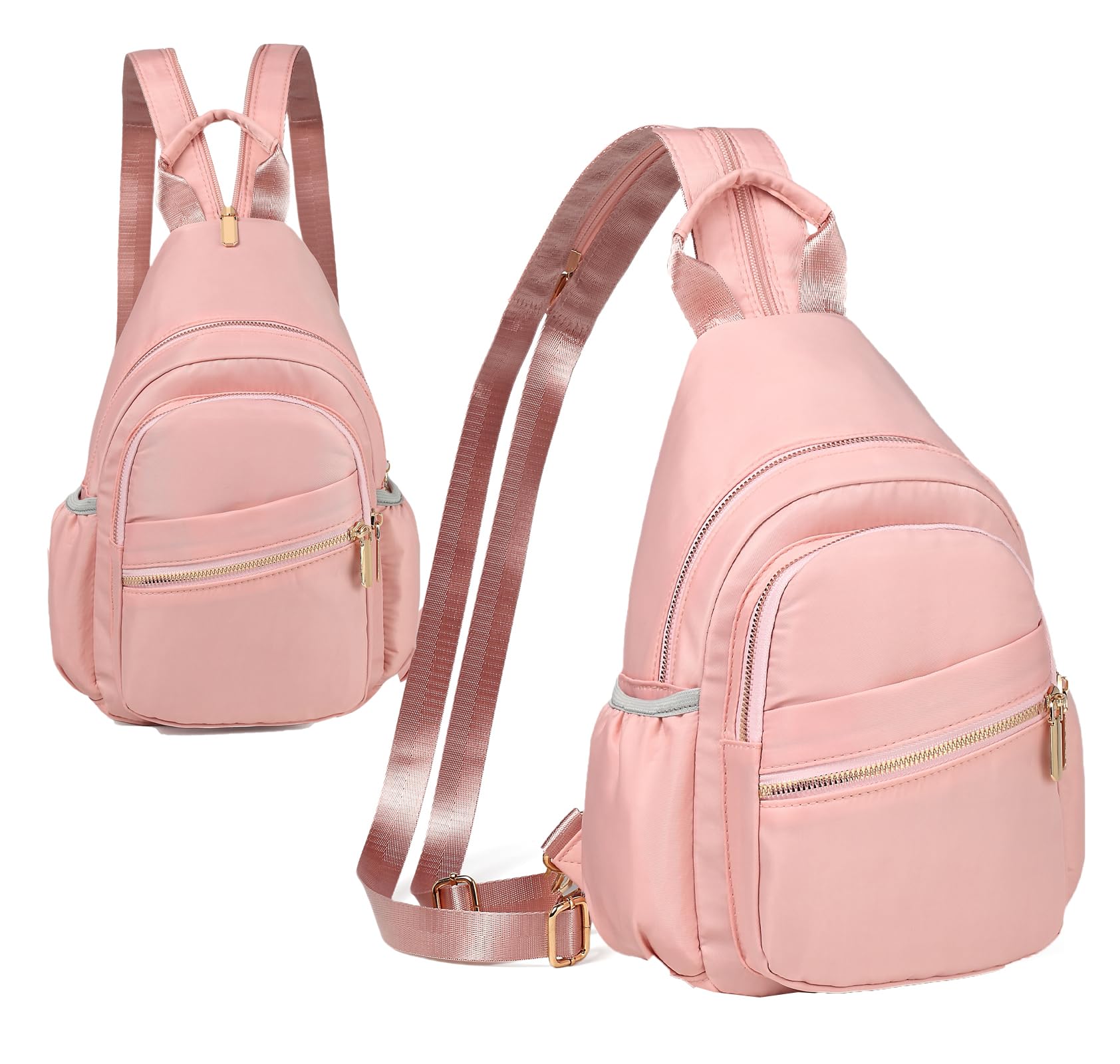 YAZEKOUS Crossbody Sling Bag front view, ideal for travel and daily errands.
