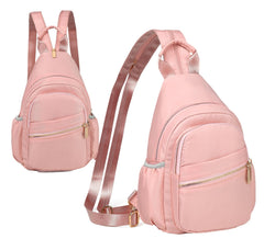 YAZEKOUS Crossbody Sling Bag front view, ideal for travel and daily errands.