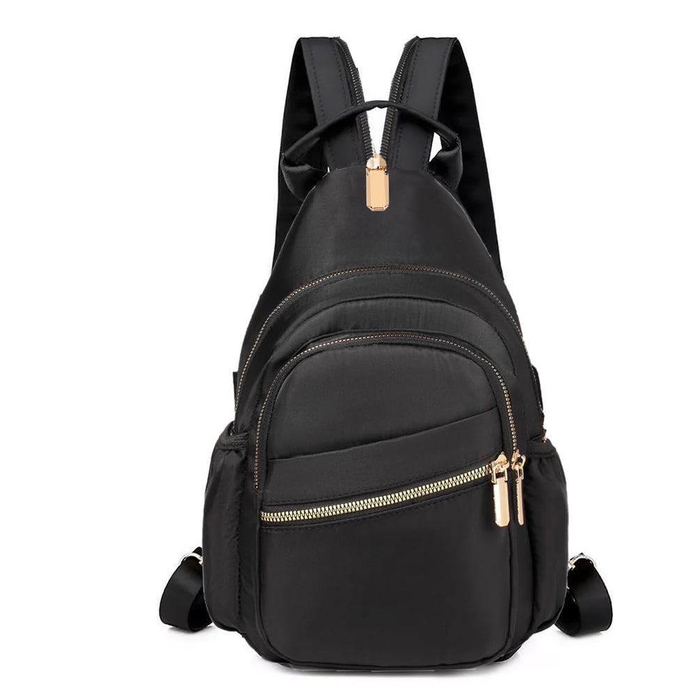 YAZEKOUS convertible straps adapt to sling, crossbody, or backpack.