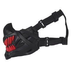 YBJMSFA mask features adjustable strap and two-layer design for comfortable wear.