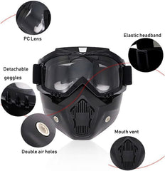 YBJMSFA MICH full-face tactical mask with lightweight TPU and scratch-resistant polycarbonate lens.