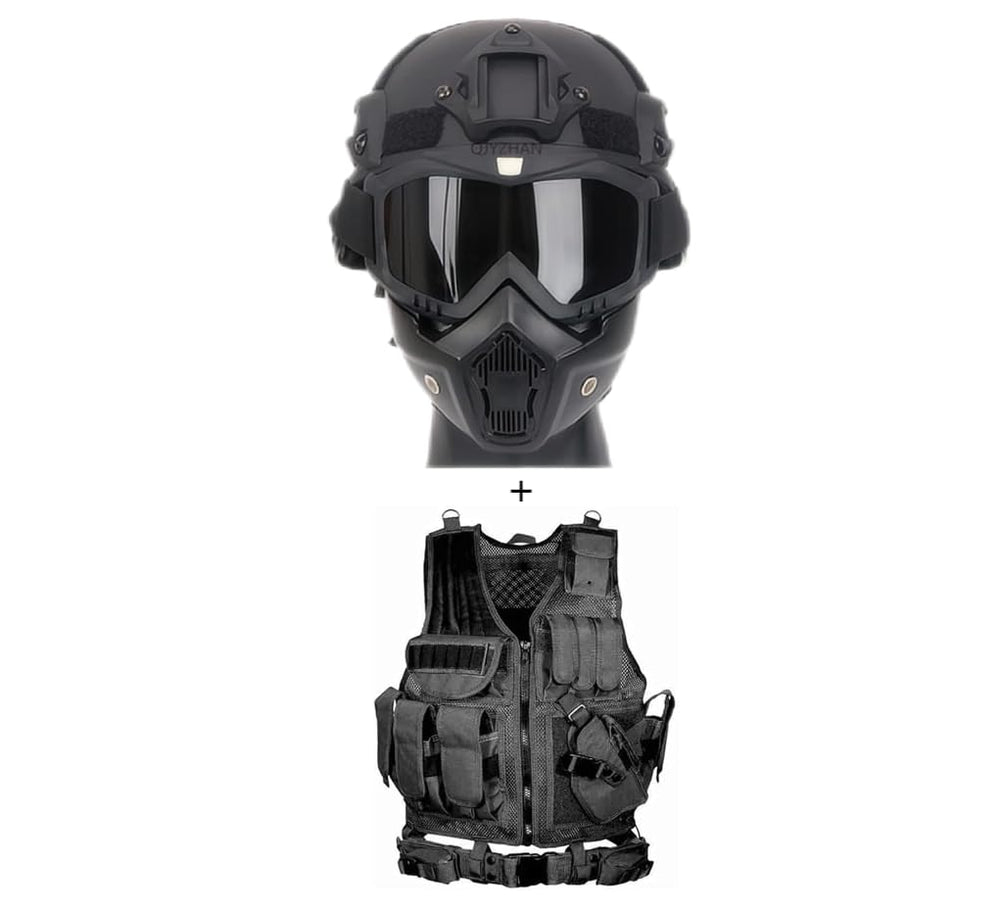 YBJMSFA MICH helmet side view showing durable ABS protection for airsoft training.