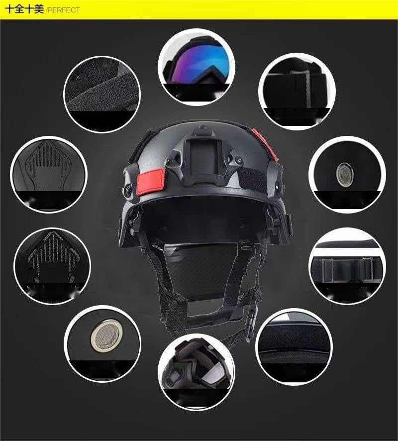 Removable goggles offer versatile setups with YBJMSFA MICH set